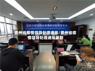 贵州省疫情领导处理通报/贵州省疫情领导处理通报最新
