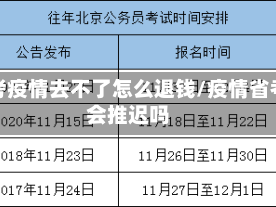省考疫情去不了怎么退钱/疫情省考会推迟吗