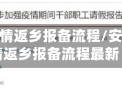 安徽省疫情返乡报备流程/安徽省疫情返乡报备流程最新