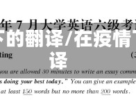 疫情下的翻译/在疫情下翻译
