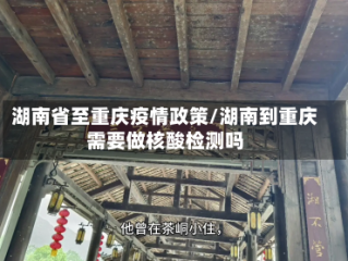 湖南省至重庆疫情政策/湖南到重庆需要做核酸检测吗