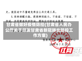 甘肃省做好疫情防控(甘肃省人民办公厅关于印发甘肃省新冠肺炎防控工作方案)