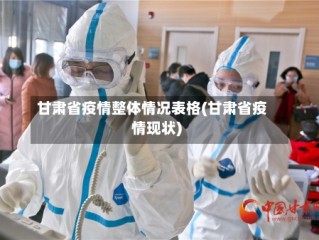 甘肃省疫情整体情况表格(甘肃省疫情现状)