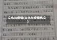 文化与疫情(文化与疫情作文)
