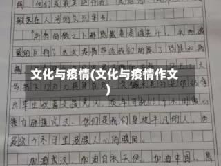 文化与疫情(文化与疫情作文)