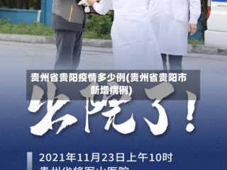 贵州省贵阳疫情多少例(贵州省贵阳市新增病例)