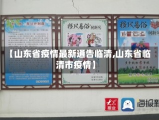 【山东省疫情最新通告临清,山东省临清市疫情】