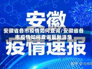 安徽省各市疫情如何查询/安徽省各市疫情如何查询最新消息