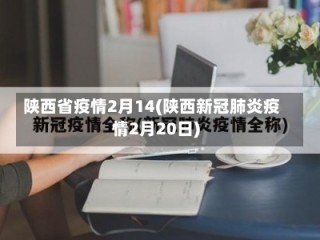 陕西省疫情2月14(陕西新冠肺炎疫情2月20日)