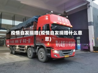 疫情自发捐赠(疫情自发捐赠什么意思)