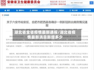 湖北省全省疫情最新通报/湖北省疫情最新消息新增多少