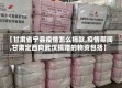 【甘肃省宁县疫情怎么捐款,疫情期间,甘肃定西向武汉捐赠的物资包括】