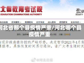 河北省那个县疫情严重/河北哪个县疫情严重