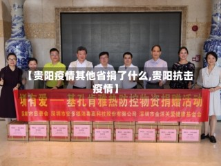 【贵阳疫情其他省捐了什么,贵阳抗击疫情】