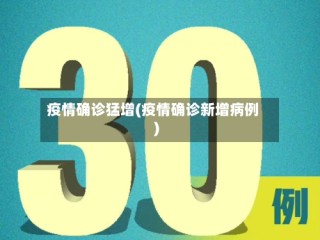 疫情确诊猛增(疫情确诊新增病例)