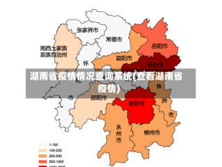 湖南省疫情情况查询系统(查看湖南省疫情)