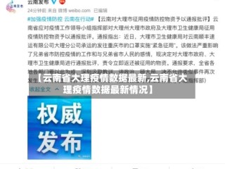 【云南省大理疫情数据最新,云南省大理疫情数据最新情况】