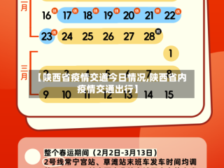 【陕西省疫情交通今日情况,陕西省内疫情交通出行】