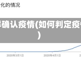 怎样确认疫情(如何判定疫情)