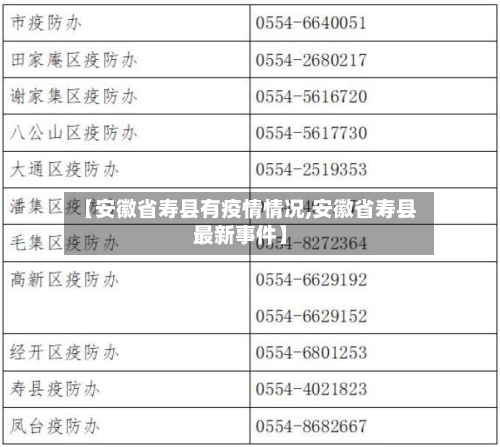 【安徽省寿县有疫情情况,安徽省寿县最新事件】-第3张图片