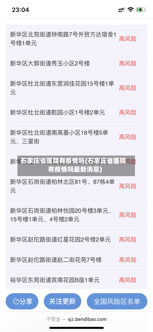 石家庄省医院有疫情吗(石家庄省医院有疫情吗最新消息)-第1张图片