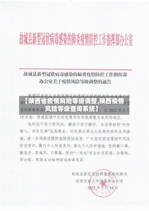 【陕西省疫情风险等级调整,陕西疫情风险等级查询系统】-第1张图片