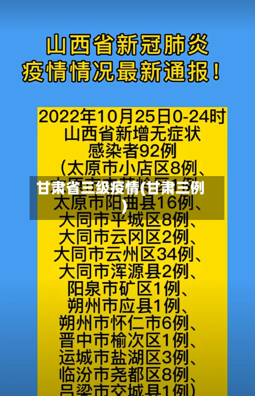 甘肃省三级疫情(甘肃三例)-第2张图片