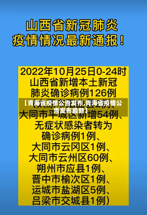 【青海省疫情公告发布,青海省疫情公告发布最新】-第1张图片