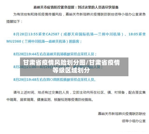 甘肃省疫情风险划分图/甘肃省疫情等级区域划分-第3张图片