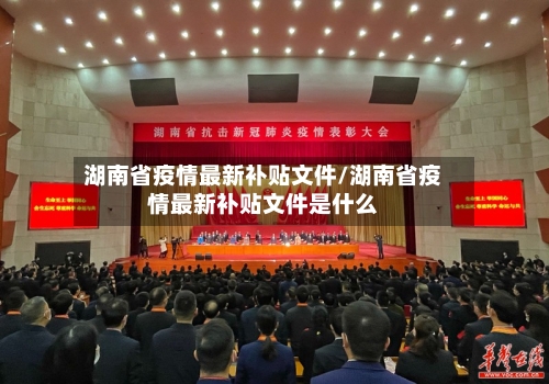 湖南省疫情最新补贴文件/湖南省疫情最新补贴文件是什么-第2张图片
