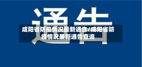 咸阳省防疫情况最新通告/咸阳省防疫情况最新通告查询-第1张图片