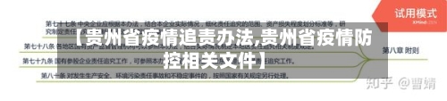 【贵州省疫情追责办法,贵州省疫情防控相关文件】-第3张图片