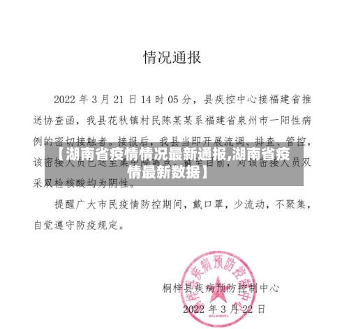 【湖南省疫情情况最新通报,湖南省疫情最新数据】-第3张图片