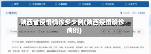 陕西省疫情确诊多少例(陕西疫情确诊病例)-第1张图片