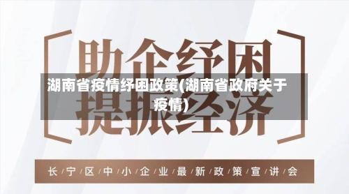 湖南省疫情纾困政策(湖南省政府关于疫情)-第2张图片