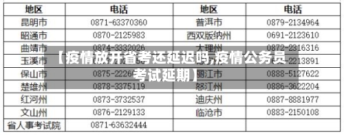 【疫情放开省考还延迟吗,疫情公务员考试延期】-第1张图片