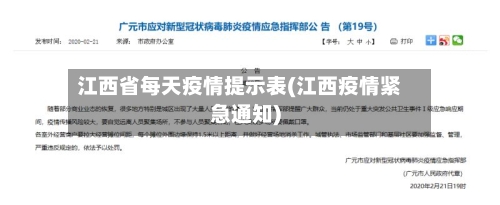 江西省每天疫情提示表(江西疫情紧急通知)-第2张图片