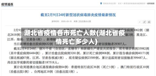 湖北省疫情各市死亡人数(湖北省疫情死亡多少人)-第1张图片