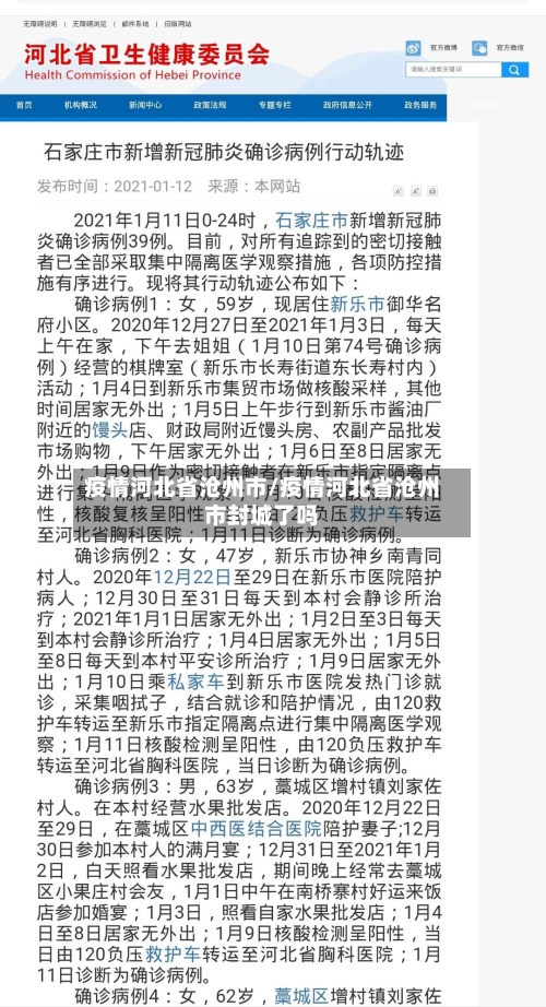 疫情河北省沧州市/疫情河北省沧州市封城了吗-第3张图片