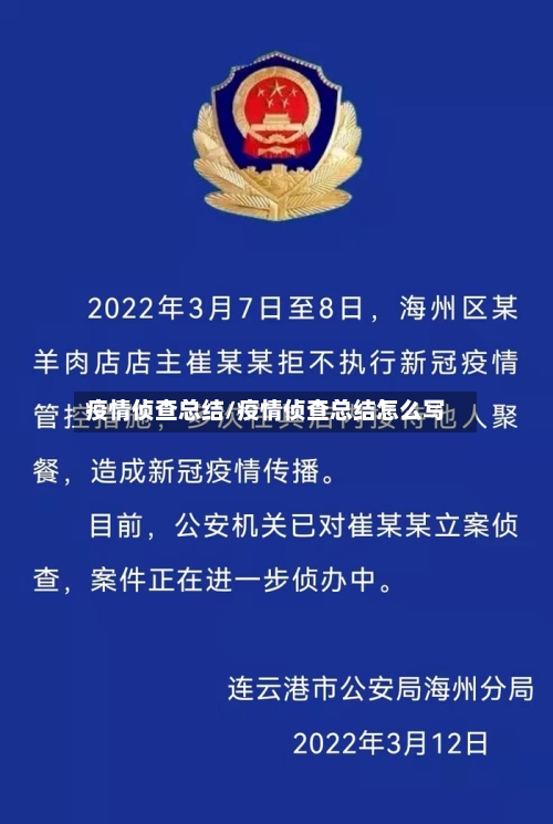 疫情侦查总结/疫情侦查总结怎么写-第2张图片
