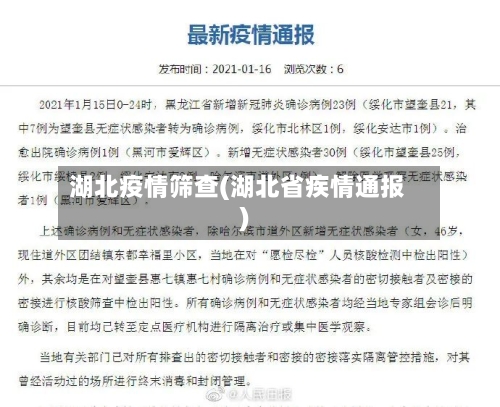 湖北疫情筛查(湖北省疾情通报)-第1张图片