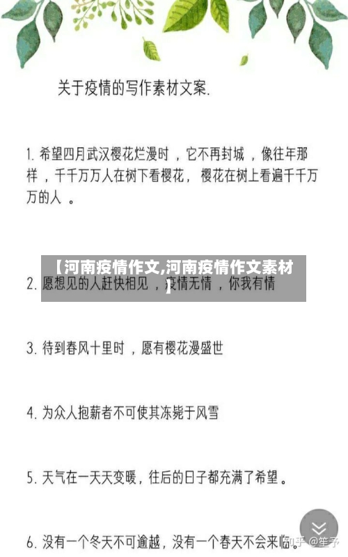 【河南疫情作文,河南疫情作文素材】-第2张图片