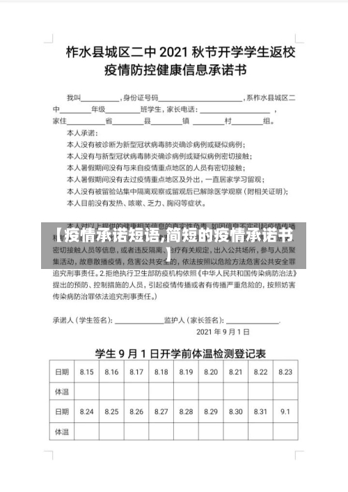 【疫情承诺短语,简短的疫情承诺书】-第3张图片