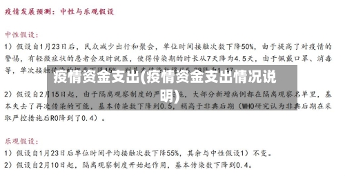 疫情资金支出(疫情资金支出情况说明)-第2张图片