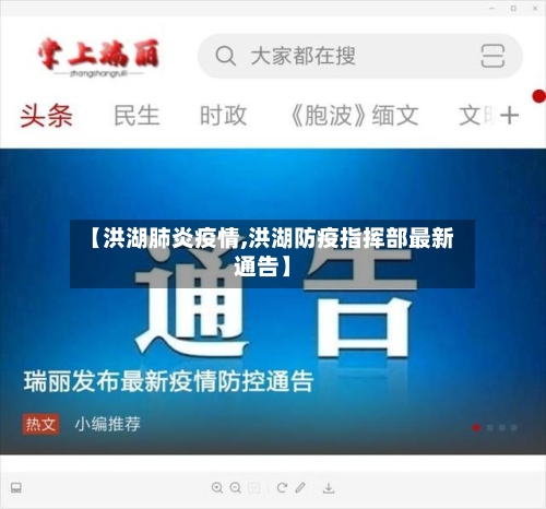 【洪湖肺炎疫情,洪湖防疫指挥部最新通告】-第3张图片